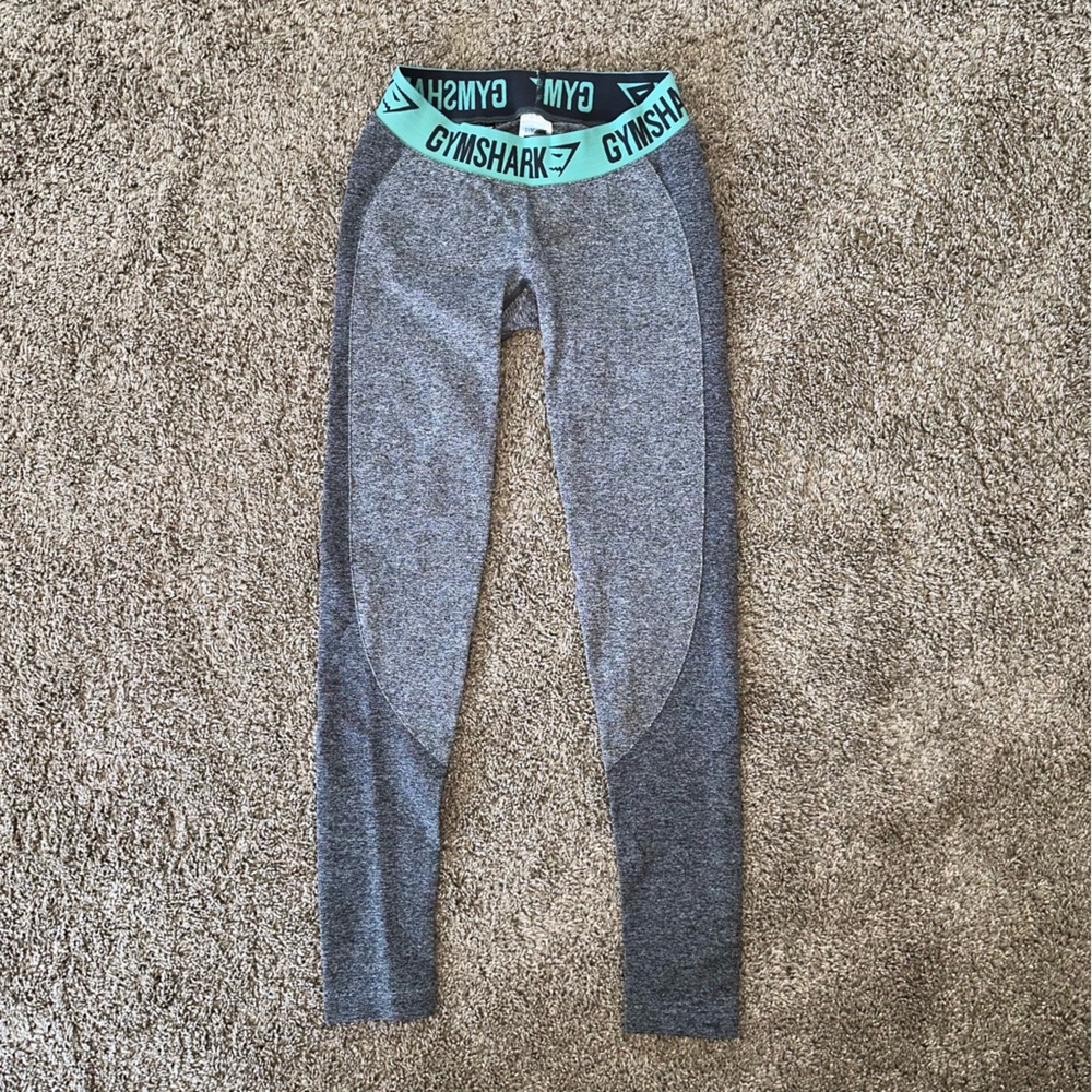 Gymshark Medium Grey & Blue Contour leggings